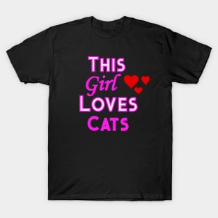 This Girl Loves Cats Cat Lovers Design T-Shirt